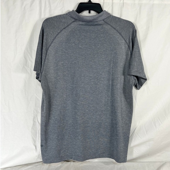 Lululemon Polo Shirt Mens 2XL Gray Performance Athleisure Golf Stretch Tech - Picture 5 of 10
